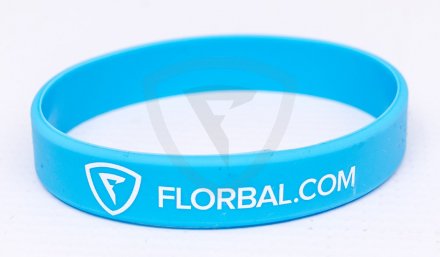 Florbal.com Blue silikónový náramok