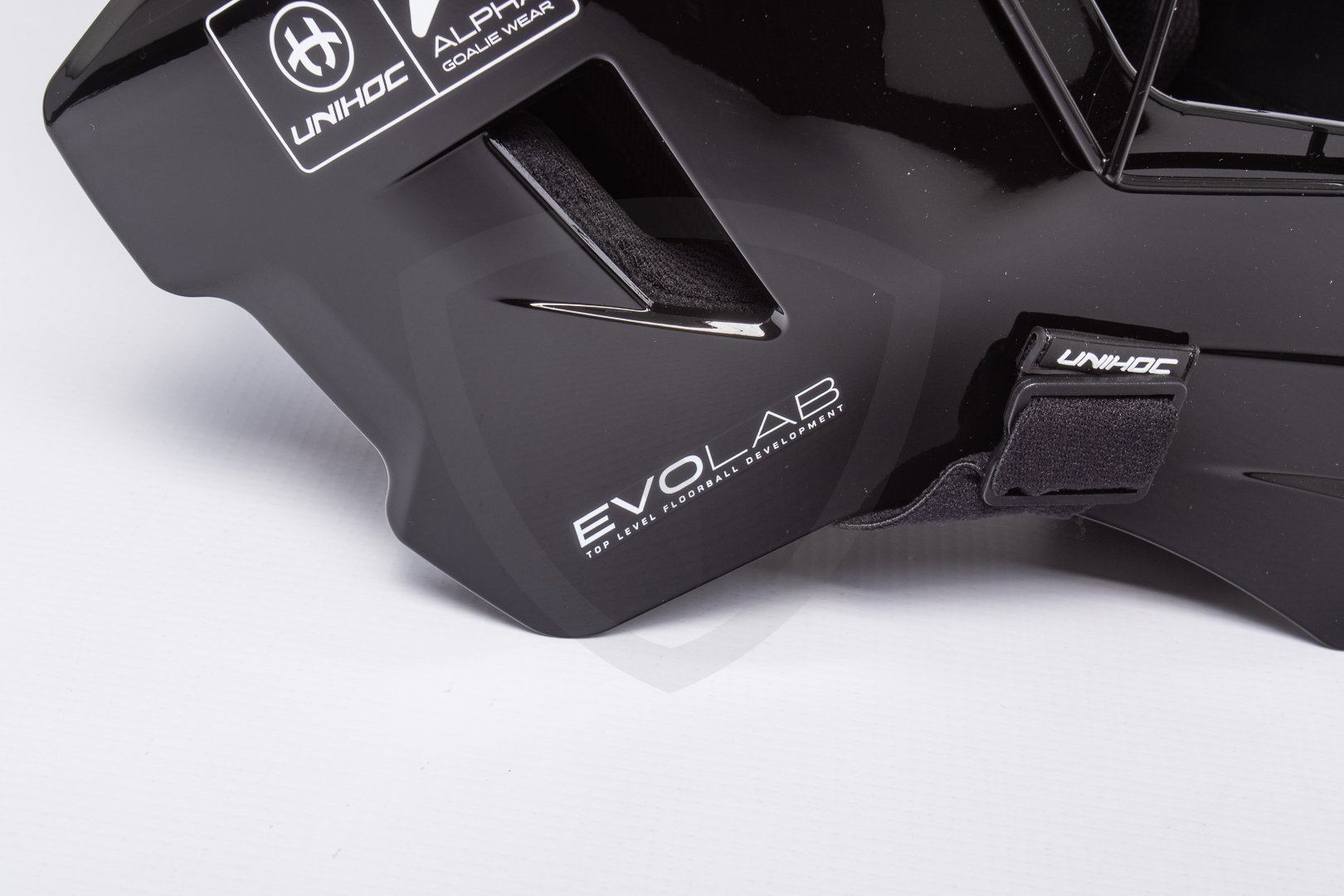 Unihoc Alpha Prime EvoLab Black Goalie Mask