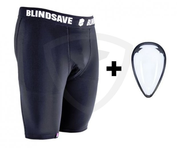 BlindSave kompresné šortky so suspenzorom comp_strap