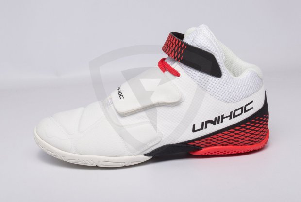 Unihoc U4 Goalie White-Red brankárska obuv Unihoc U4 Goalie White-Red brankářská obuv