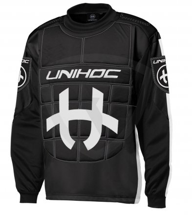 Unihoc Shield Black-White JR. brankársky dres